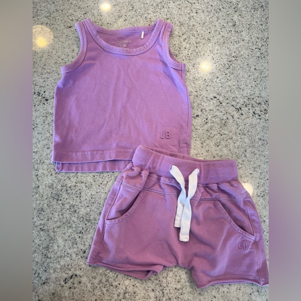 Little Bipsy outfit matching set baby 6-12 months